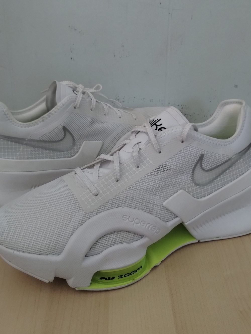 Nike Air Zoom SuperRep White Volt Neon Running Shoes Sneakers